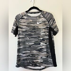 Boys Camo Nike Pro Dry fit shirt